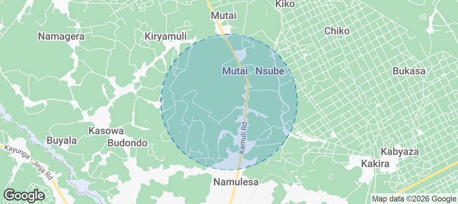 Jinja City Airbnb map